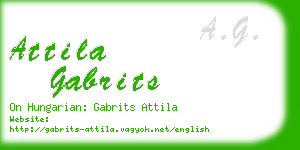 attila gabrits business card